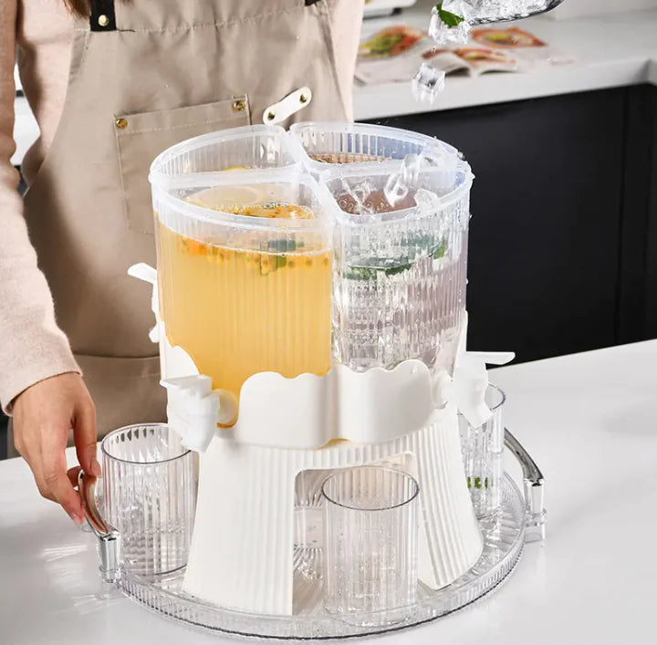 4-in-1 Rotating beverage Serving Container